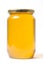 Herbal Honey in a Jar on White