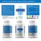 Herbal immune dietary supplement label package template editable design Royalty free