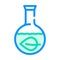 Herbal leaf in laboratory flask color icon vector illustration