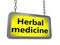 Herbal medicine on billboard