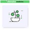 Herbal medicine line icon. Editable illustration