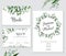 Herbal minimalistic vector frames. Hand painted eucalyptus, branches, leaves on white background