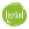 Herbal origination ingredients icon, package label