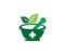 herbal pharmacy medical treatment medicine clinic logo design