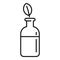 Herbal plant bottle icon, outline style