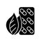 Herbal supplements black glyph icon