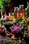 herbal tea assortment with fresh herbs and flowers