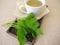 Herbal tea with goutweed herbs