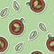 Herbal tea and leaves eco friendly seamless pattern. Go green living