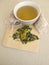 Herbal tea with marigold and cornflower