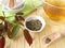 Herbal tea with walnut leaves