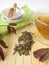 Herbal tea with walnut leaves