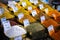 Herbals  and spices at food market stall Suq Al Hamidiyah in Damascus