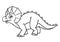 Herbivorous dinosaur Triceratops illustration cartoon coloring