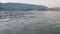 Herceg Novi, Montenegro. Sea vacation. Sea trips. Boats float on Adriatic Sea. Mediterranean travel business. Small