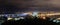 The Hercilio Luz Bridge at night, Florianopolis, Brazil.