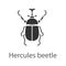 Hercules beetle glyph icon