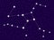 Hercules constellation. Starry night sky. Cluster of stars and galaxies. Deep space. Vector