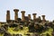 Hercules Temple ancient columns, Italy, Sicily, Agrigento