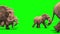 Herd of Elephants Walking Side Green Screen