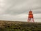 Herd groyne lighthouse isolated South Shields