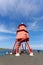 The Herd Groyne Lighthouse at South Shields on a summer day