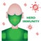 Herd Immunity Sign and Illustration