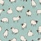 Herd of sheep. Seamless vector pattern