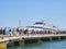 A herd of tourists boarding in a ferry. Kos, South Aegean region
