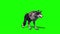 Herd of Wolves Die Front 3D Rendering Green Screen Animals