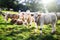 Herd of young calves