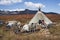 Herders\' camp in the autumn mountains.