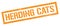 HERDING CATS orange grungy rectangle stamp