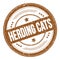 HERDING CATS text on brown round grungy stamp
