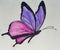 Here is a beautiful magenta and violet fluttering butterfly that is a watercolor painting