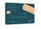 Here is a Flexible Spending Account medical insurance debit card in a modern design and is decorated with an adhesive bandaid to