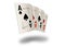 Here are four ace playing cards. A winning poker hand