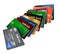 Here is a grouping of generic credit cards in a designed pattern.
