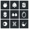 Heredity icons set. Vector Illustration.