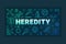 Heredity vector outline colorful illustration or banner