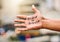 Heres some inspiration for you. a woman showing a motivational message written on her hand.