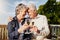 Heres to many more happy days to come. a happy senior couple toasting with wine on a leisurely afternoon outside.