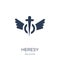 heresy icon. Trendy flat vector heresy icon on white background