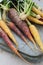 Heritage carrots and baby turnips