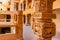 heritage jaisalmer fort vintage pillar architecture from different angle at day