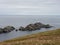 Hermaness National Nature Reserve. View on Muckle Flugga Lighthouse and Out Stack. Unst. Shetland Islands. Scotland