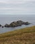 Hermaness National Nature Reserve. View on Muckle Flugga Lighthouse and Out Stack. Unst. Shetland Islands. Scotland