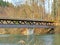 Hermetschwil wooden footbridge over the Reuss river HolzfussgÃ¤ngerbrÃ¼cke Hermetschwil Ã¼ber den Fluss Reuss - Switzerland