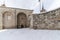 Hermitage of Christ of Light or Chapel of Antezana, in the city of Alcala de Henares, covered with snow