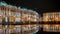 Hermitage, Palace Square, St. Petersburg, reflection, night city.
